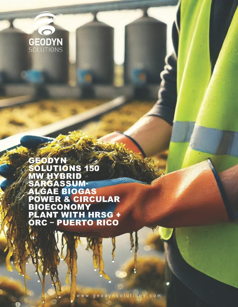 Read more about the article Geodyn Solutions 150 MW Hybrid Sargassum-Algae Biogas Power & Circular Bioeconomy Plant with HRSG + ORC – Puerto Rico
