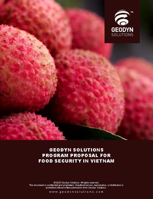 Geodyn Solutions Program Proposal for Food Security in Vietnam