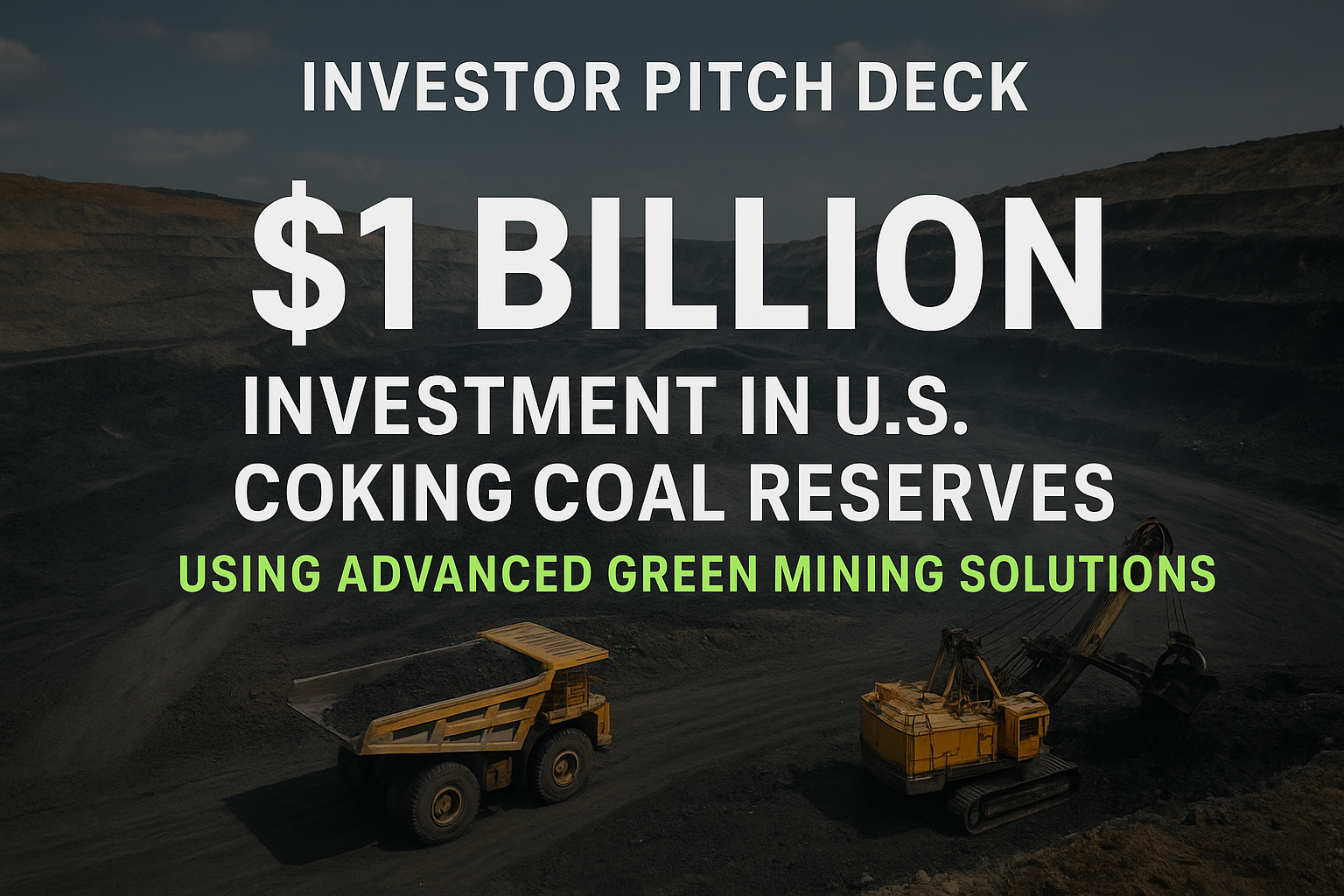 You are currently viewing Geodyn Solutions Investor Pitch Deck $1 Billion Investment in U.S. Coking Coal Reserves Using Advanced Green Mining Solutions